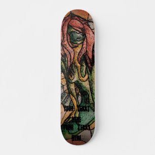 Retro-abstrakte Stadtkunst Skateboard