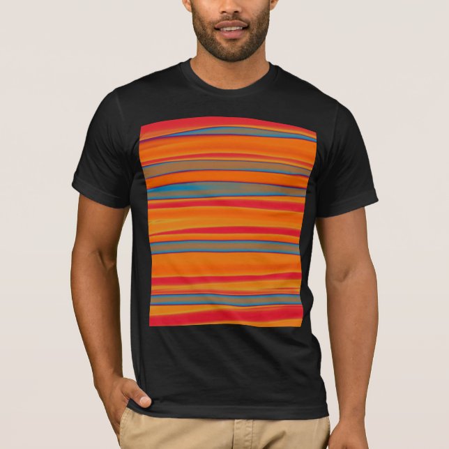 Retro Abstrakte Strickkunst T-Shirt (Vorderseite)