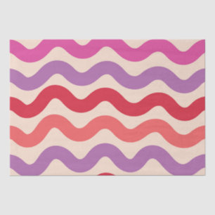 Retro abstrakte Wellen Rosa Lila Rot Muster  Seidenpapier