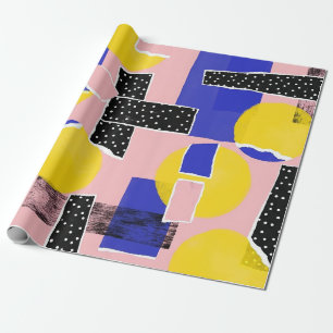 Retro Abstrakter Pinselstrich (10) Geschenkpapier