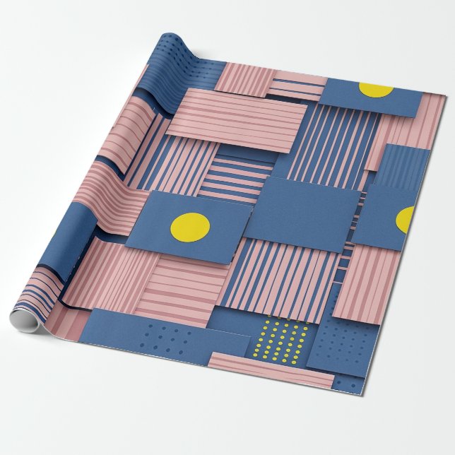 Retro abstrakter Pinselstrich (5) Geschenkpapier (Ungerollt)