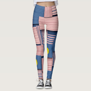 Retro Abstrakter Pinselstrich (5) Leggings