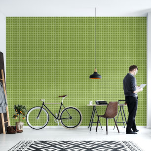 Retro abstraktes Design im grünen Karostil. Tapete