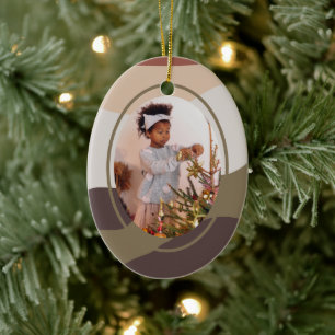 Retro Abstraktes Foto Weihnachten Keramik Ornament