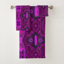 Retro Abstraktes Hot Pink und Magenta Muster