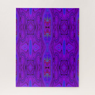 Retro Abstraktes Lila und Royal Blue Pattern