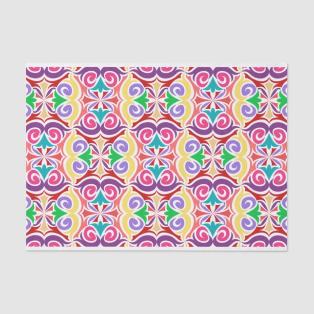 Retro Abstraktes Muster Decoupage Seidenpapier (Vorderseite)