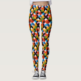 Retro abstraktes Muster farbenfrohe Mitte des Jahr Leggings
