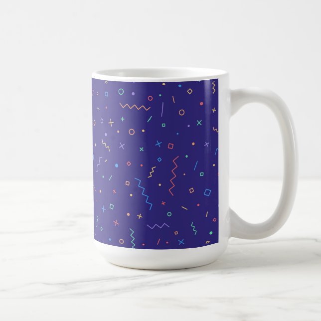 Retro-Abstraktes Neonmuster Kaffeetasse (Rechts)