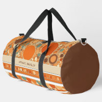 Retro Abstraktes Orangenkreismuster Personalisiert