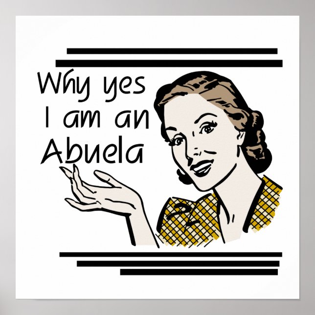 Retro Abuela Geschenke Poster (Vorne)