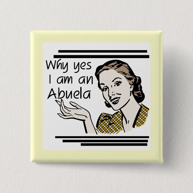 Retro Abuela T - Shirts und Geschenke Button (Vorderseite)