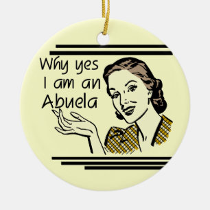 Retro Abuela T - Shirts und Geschenke Keramikornament