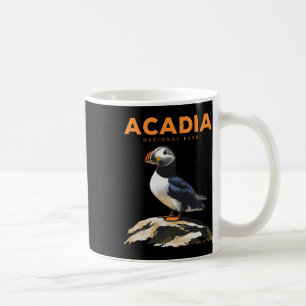 Retro Acadia Nationalpark Atlantik-Papageientauche Kaffeetasse
