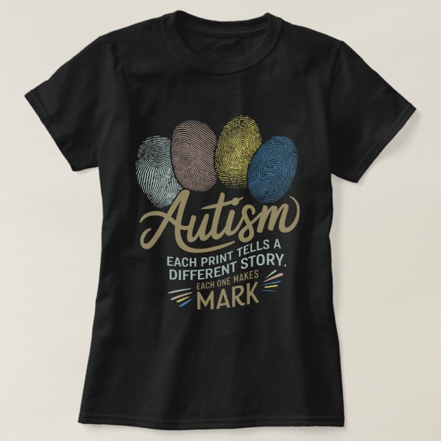 Retro Accept Liebe versteht Autismus Akzeptanz T-Shirt (Design vorne)