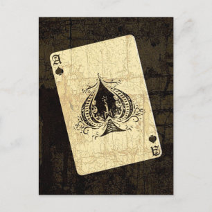 Retro Ace des Spades Postkarte