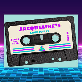 Retro Achtzigs Mix Tape 2025 Graduation Party Einladung