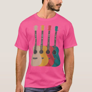 Retro Acoustic Gitarre Gitarrist Musikkapelle Musi T-Shirt