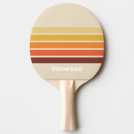 Retro Across Striping with Name Tischtennis Schläger