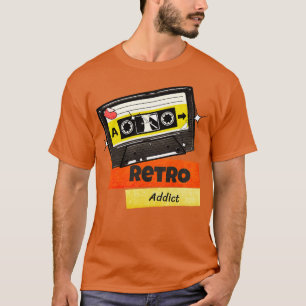 Retro Addict Audio Cassette Recording Tape 80er 70 T-Shirt