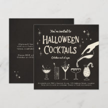 Retro Adult Halloween Drinks und Cocktails einlade
