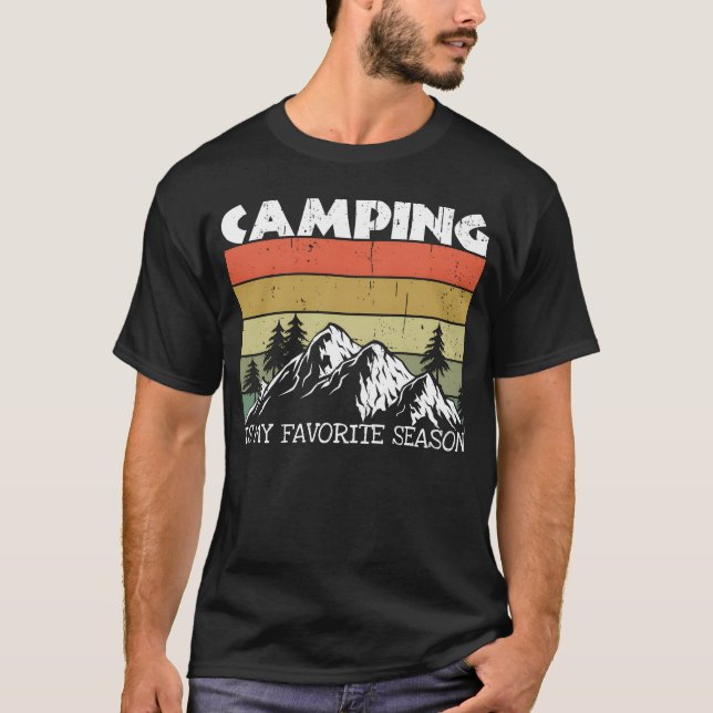 Retro Adventure Vacation Camp Camper Camping frien T-Shirt (Vorderseite)