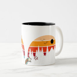 Retro Adventure Zweifarbige Tasse