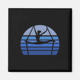 Retro-Aerial-Yoga-Silhouette Liebhaber-Geschenk Ae Magnet