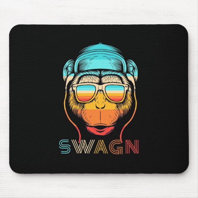 Retro-Affe wechseln Mousepad (Vorne)