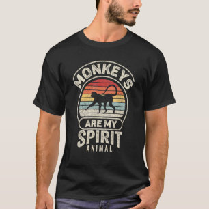 Retro-Affen sind mein Geist-Tier-Affe T-Shirt