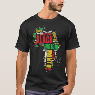 Retro African Map Proud Black History Month Celebr T-Shirt