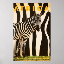 Retro African Mountain Zebra Poster - Teil 2