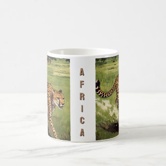 Retro Afrika Gepard Landschaft Kaffeetasse