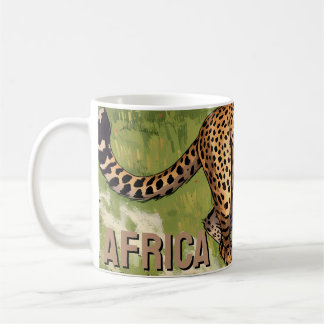 Retro Afrika Gepard Landschaft Kaffeetasse