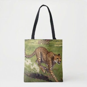 Retro Afrika Gepard Landschaft Tasche