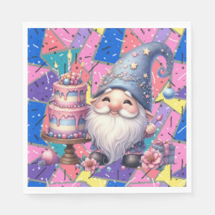 Retro Age Birthday Napkins Serviette