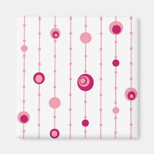 Rétro aimant rose de cercles