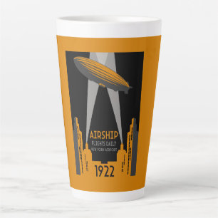 Retro Airship Travel der 20er Jahre Milchtasse