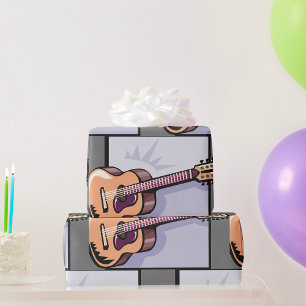 Retro-Akustikgitarre mit 12 Saiten Geschenkpapier