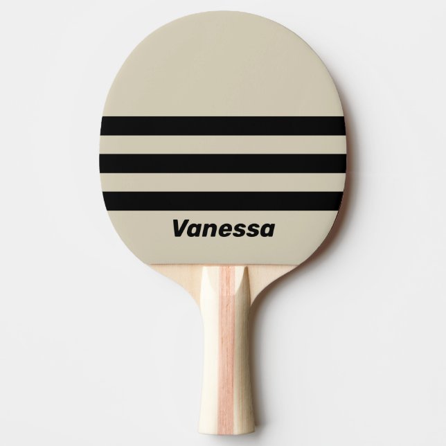 Retro Alabaster Three Across Striping with Name Tischtennis Schläger (Vorderseite)