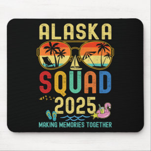 Retro Alaska Kreuzfahrt Urlaub 2025 Familie Freund Mousepad