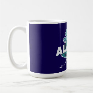 Retro Alaska Landschaftliche Silhouette Kaffeetasse
