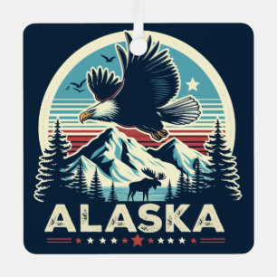 Retro Alaska Ornament Aus Metall