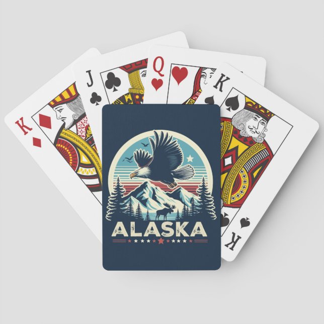 Retro Alaska Spielkarten (Rückseite)