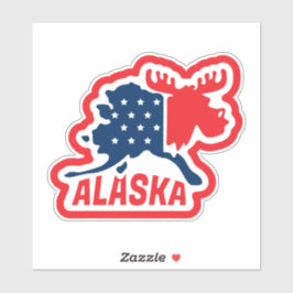 Retro Alaska Staat Aufkleber