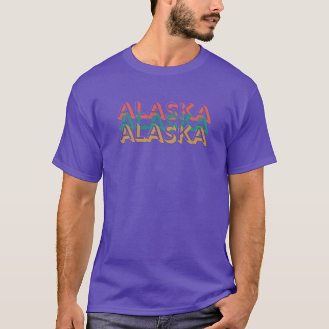 Retro Alaska State Design Oversized T-Shirt (Vorderseite)
