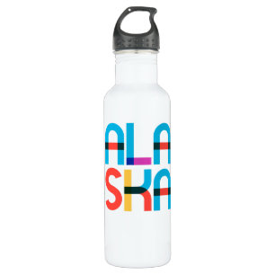 Retro Alaska Sunset 80er Pop Art Edelstahlflasche