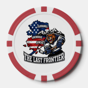 Retro Alaska The Last Frontier Eishockey Bärenkart Pokerchips