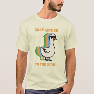 Retro Alberne Gans auf der Lose Funny T-Shirt