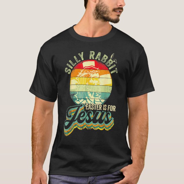 Retro Alberne Kaninchen T-Shirt Ostern ist für Jes (Vorderseite)